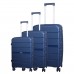 Комплект чемоданов из полипропилена с расширением EUROBAGS (синий)