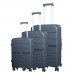 Комплект чемоданов из полипропилена с расширением EUROBAGS (графитовый)