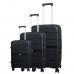 Комплект чемоданов из полипропилена с расширением EUROBAGS (черный)